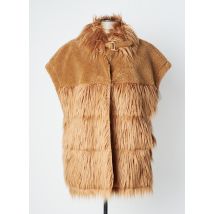 BEAUMONT - Manteau court marron en polyester - Femme - Taille 44 - Modz