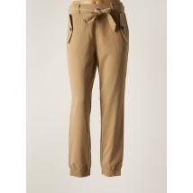 KAFFE - Pantalon droit beige en polyester - Femme - Taille 38 - Modz