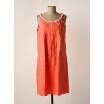 MALVIN - Robe mi-longue orange en lin - Femme - Taille 40 - Modz