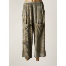 ALEMBIKA - Pantalon droit vert en polyester - Femme - Taille 46 - Modz