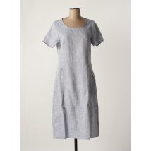 BLANC BOHEME - Robe mi-longue bleu en lin - Femme - Taille 36 - Modz