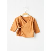 BONJOUR LITTLE - Gilet cache-cœur marron en coton - Fille - Taille TU - Modz