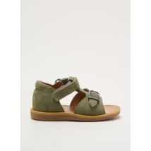 POM D'API - Sandales/Nu pieds vert en cuir - Enfant - Taille 19 - Modz