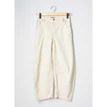PLEASE - Pantalon large beige en coton - Femme - Taille 36 - Modz