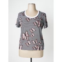 TELMAIL - T-shirt noir en viscose - Femme - Taille 48 - Modz