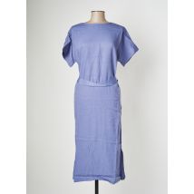CKS - Robe mi-longue bleu en cuppro - Femme - Taille 38 - Modz