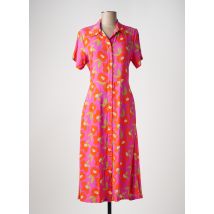 COMPAÑIA FANTASTICA - Robe mi-longue rose en viscose - Femme - Taille 42 - Modz