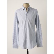 PAL ZILERI - Chemise manches longues bleu en coton - Homme - Taille M - Modz