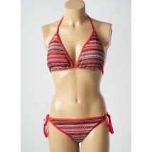 ADMAS - Maillot de bain 2 pièces rouge en polyester - Femme - Taille 42 - Modz