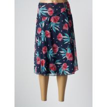 GRIFFON - Jupe mi-longue bleu en polyester - Femme - Taille 48 - Modz