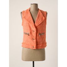 WEILL - Gilet sans manche orange en coton - Femme - Taille 38 - Modz