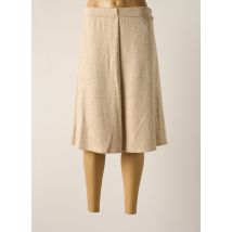 FRANK WALDER - Jupe mi-longue beige en viscose - Femme - Taille 44 - Modz