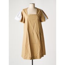 MARIA BELLENTANI - Robe mi-longue beige en coton - Femme - Taille 36 - Modz