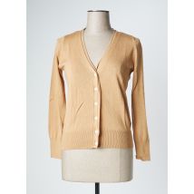 YAYA - Gilet manches longues beige en coton - Femme - Taille 32 - Modz