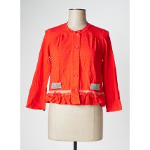 POUPEE CHIC - Veste casual rouge en coton - Femme - Taille 38 - Modz