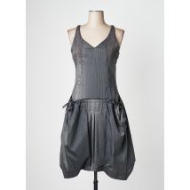 ANIMALE - Robe mi-longue gris en coton - Femme - Taille 36 - Modz