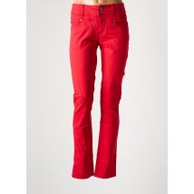 JENSEN - Pantalon slim rouge en coton - Femme - Taille 38 - Modz