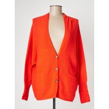 OUI - Gilet manches longues orange en laine - Femme - Taille 42 - Modz