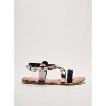 SUPERDRY - Sandales/Nu pieds noir en cuir - Femme - Taille 37 - Modz
