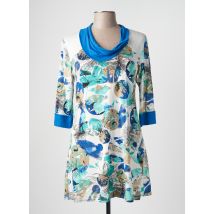 QUINZE HEURES TRENTE - Robe courte bleu en viscose - Femme - Taille 44 - Modz