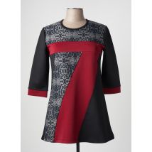 DOUBLE JEU - Tunique manches longues rouge en polyester - Femme - Taille 38 - Modz