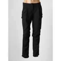 DOUBLE JEU - Pantalon slim noir en polyester - Femme - Taille 38 - Modz
