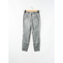 SANDWICH - Pantalon slim gris en coton - Femme - Taille 42 - Modz