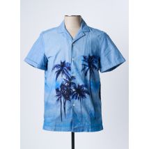 FACONNABLE - Chemise manches courtes bleu en coton - Homme - Taille S - Modz