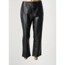 SYMBIOSE - Pantalon 7/8 noir en polyurethane - Femme - Taille 36 - Modz