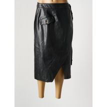 SYMBIOSE - Jupe mi-longue noir en polyurethane - Femme - Taille 42 - Modz
