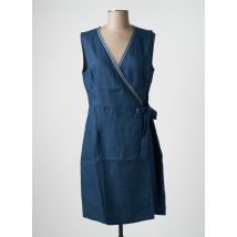 MALOKA - Robe mi-longue bleu en lin - Femme - Taille 38 - Modz
