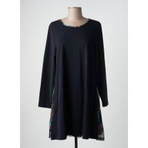 MALOKA - Robe mi-longue noir en polyamide - Femme - Taille 40 - Modz