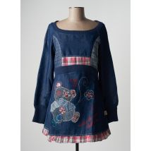 SAVAGE CULTURE - Tunique manches longues bleu en coton - Femme - Taille 40 - Modz