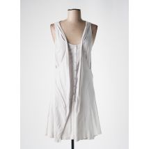 YERSE - Robe mi-longue gris en coton - Femme - Taille 42 - Modz