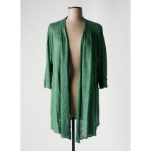 MARIA BELLENTANI - Gilet manches longues vert en lin - Femme - Taille 38 - Modz