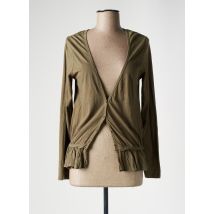 YERSE - Gilet manches longues vert en coton - Femme - Taille 40 - Modz