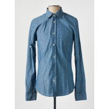 MAISON SCOTCH - Chemise manches longues bleu en coton - Homme - Taille S - Modz