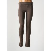 YERSE - Pantalon slim gris en coton - Femme - Taille 38 - Modz