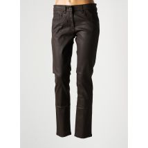 ZERRES - Pantalon slim marron en coton - Femme - Taille 38 - Modz