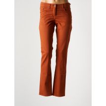 SANDWICH - Pantalon slim marron en coton - Femme - Taille 38 - Modz