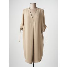 YAYA - Robe mi-longue beige en polyester - Femme - Taille 38 - Modz