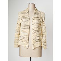 CINZIA CALDI - Gilet manches longues beige en viscose - Femme - Taille 36 - Modz