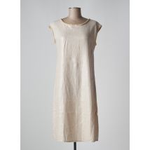 CINZIA CALDI - Robe mi-longue beige en lin - Femme - Taille 36 - Modz