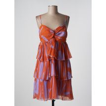 MÊME ROAD - Robe mi-longue orange en polyester - Femme - Taille 38 - Modz