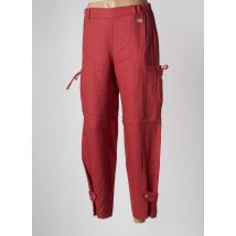 CINZIA CALDI - Pantalon 7/8 orange en lin - Femme - Taille 42 - Modz