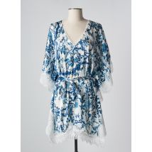 MARJOLAINE - Robe mi-longue bleu en soie - Femme - Taille 42 - Modz