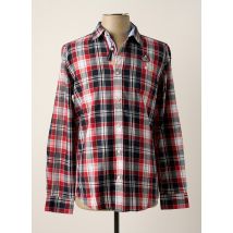 DELAHAYE - Chemise manches longues rouge en coton - Homme - Taille S - Modz