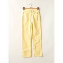 JDY - Pantalon 7/8 jaune en coton - Femme - Taille W26 - Modz