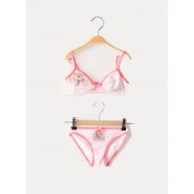 SMILEY - Ensemble lingerie rose en coton - Fille - Taille TU - Modz