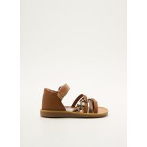 POM D'API - Sandales/Nu pieds marron en cuir - Fille - Taille 19 - Modz